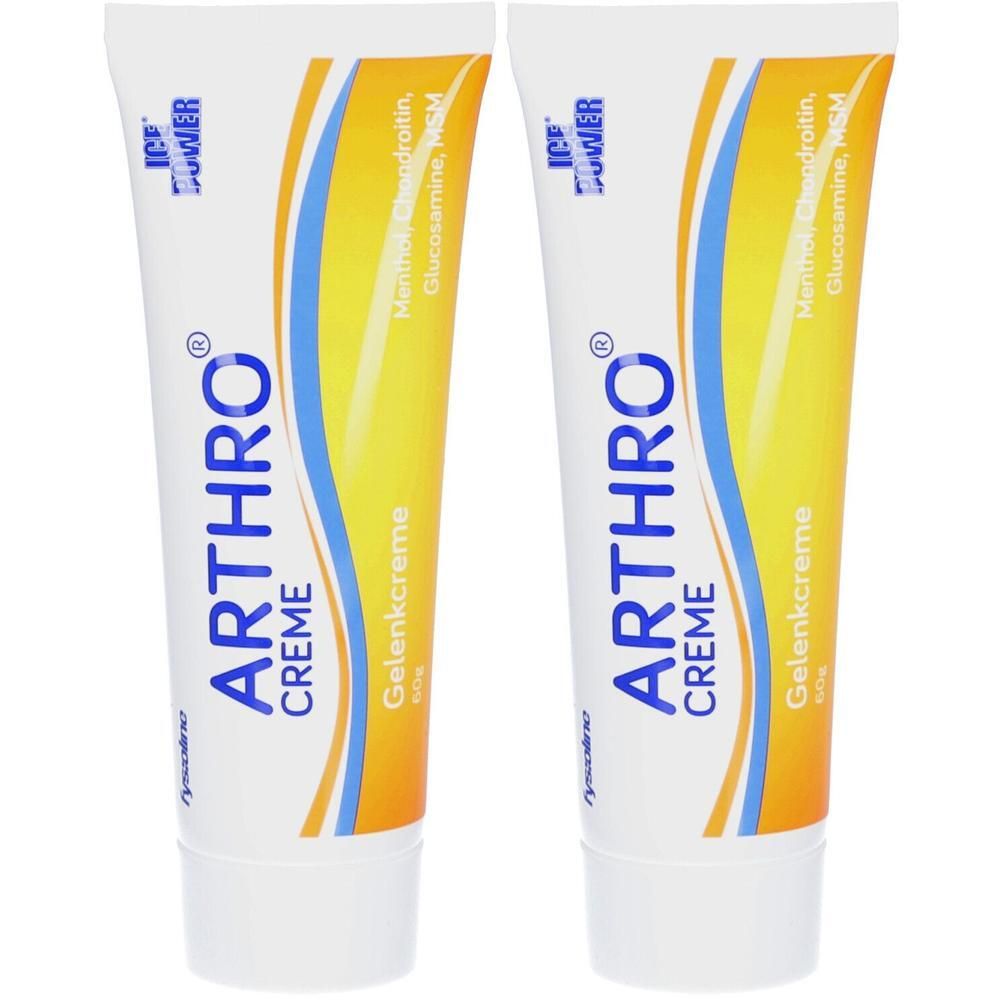 Zwei Tuben Arthro Creme mit Menthol, Chondroitin, Glucosamin, MSM.