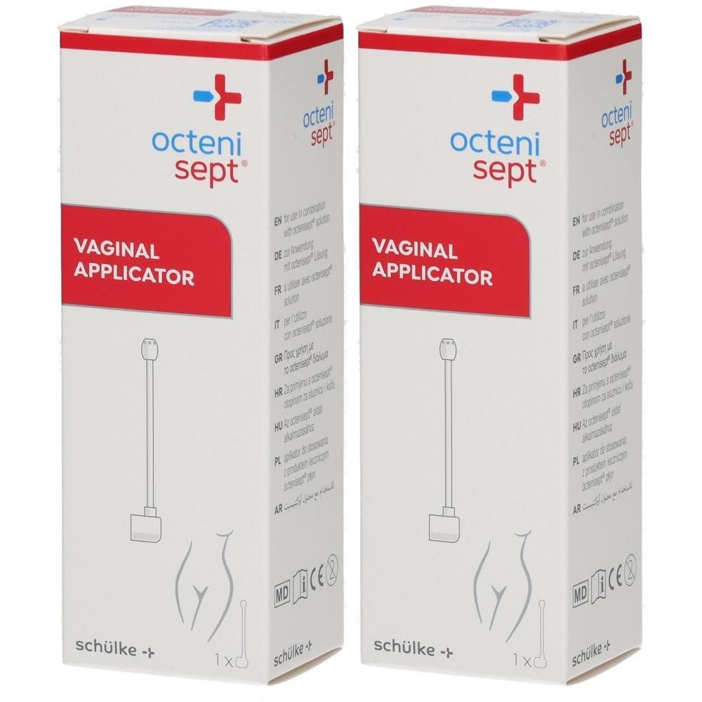 Zwei Packungen Vaginalapplikatoren von Octenisept.