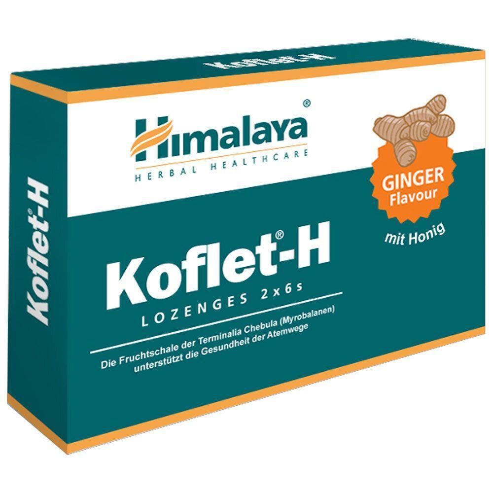 Himalaya Koflet-H Lozenges: Ingwergeschmack mit Honig, 2x6 Stück.