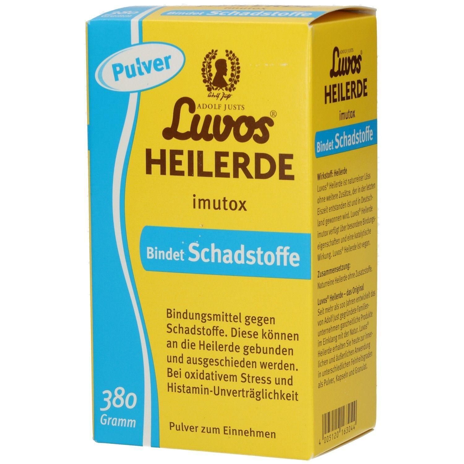 Luvos Heilerde imutox Pulver 380g. Bindet Schadstoffe. Pulver zum Einnehmen.