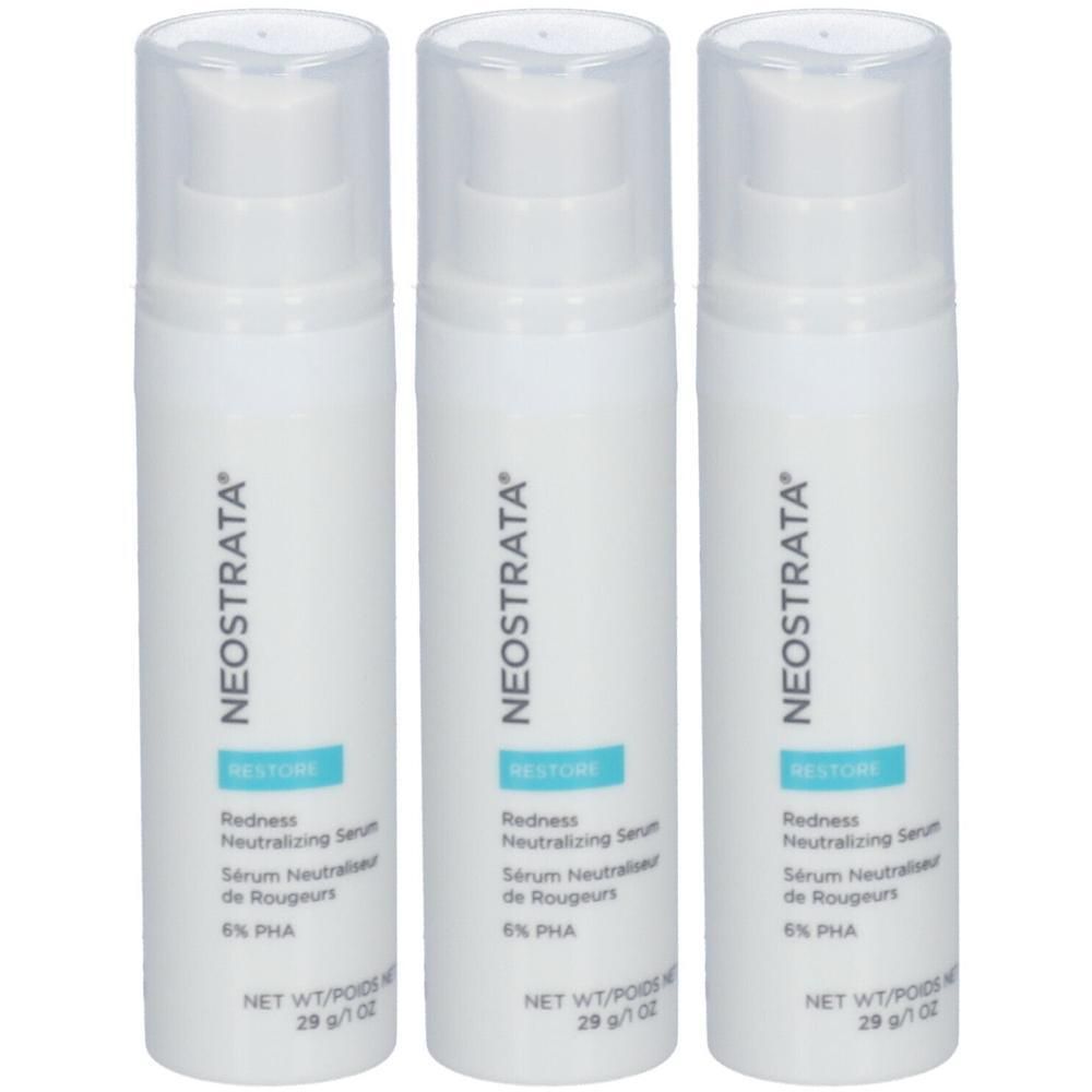 Drei Flaschen NeoStrata Redness Neutralizing Serum, je 29g.