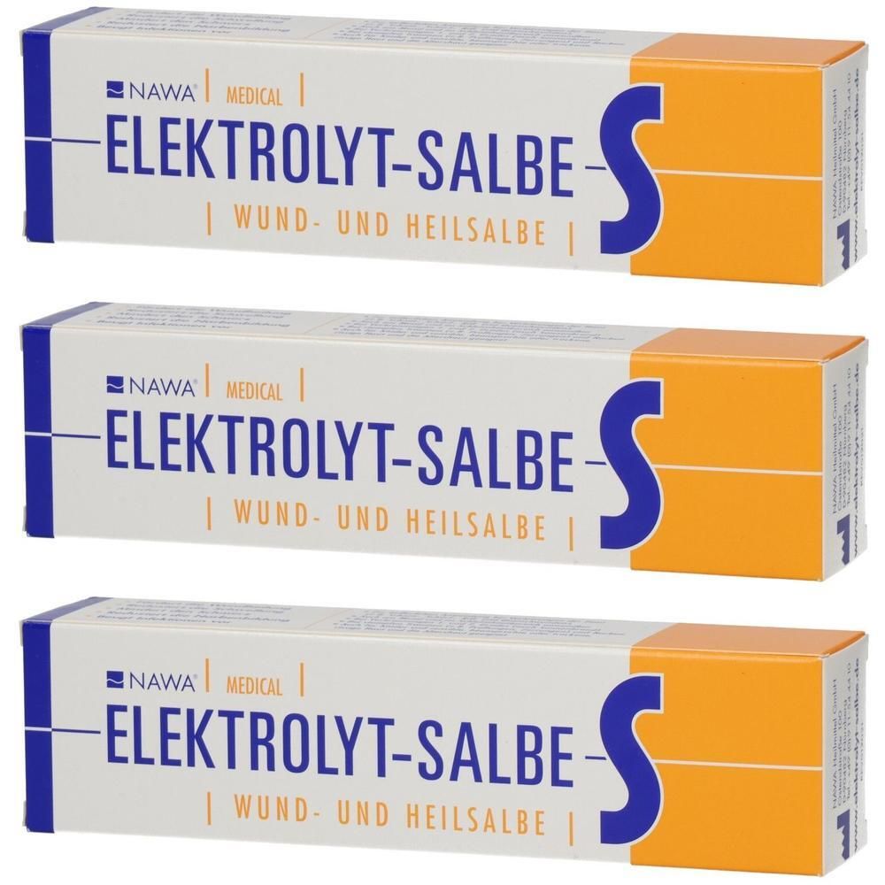Drei Packungen NAWA MEDICAL Elektrolyt-Salbe S, Wund- und Heilsalbe.