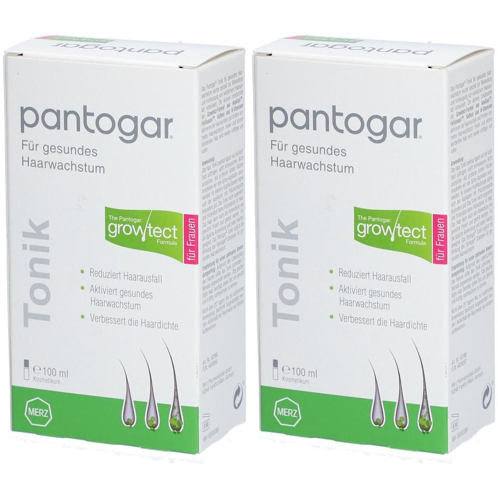 Zwei Packungen Pantogar Tonik für gesundes Haarwachstum, je 100 ml.
