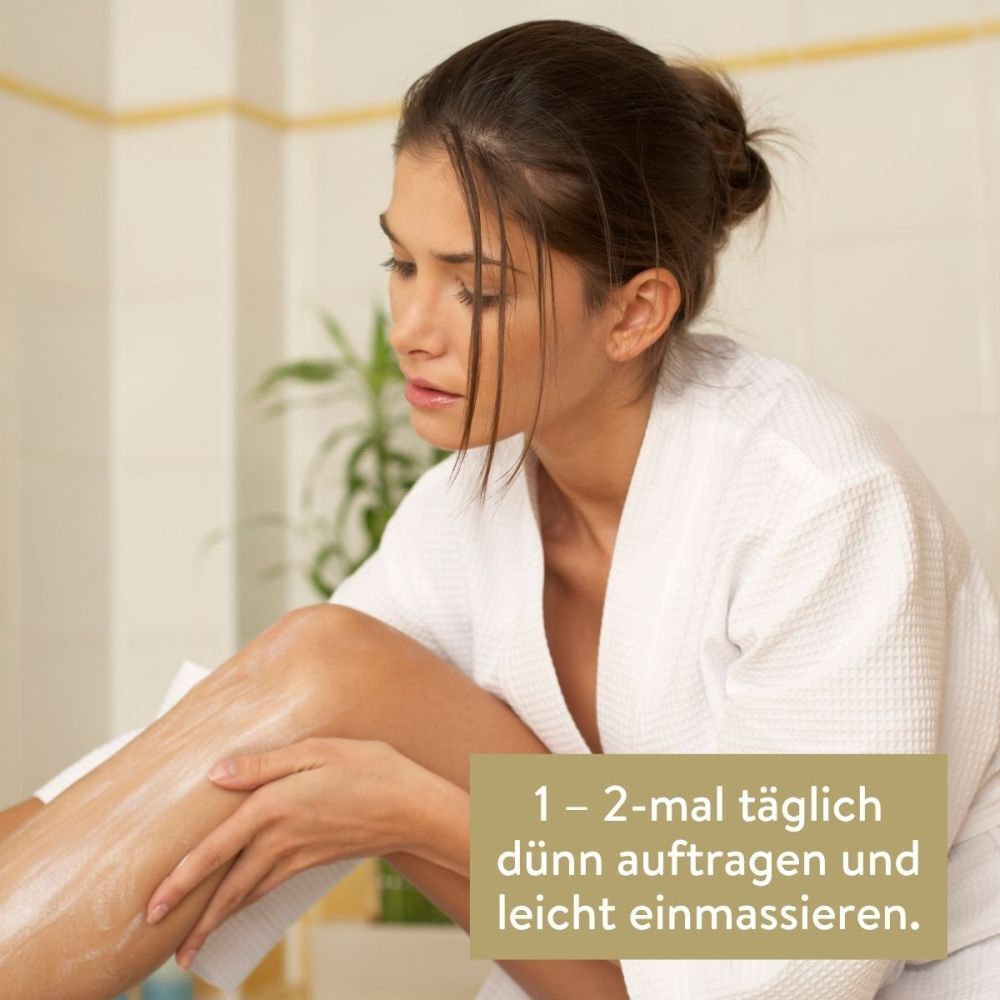 Anwendungshinweis: 1-2 Mal täglich dünn auftragen und leicht einmassieren.