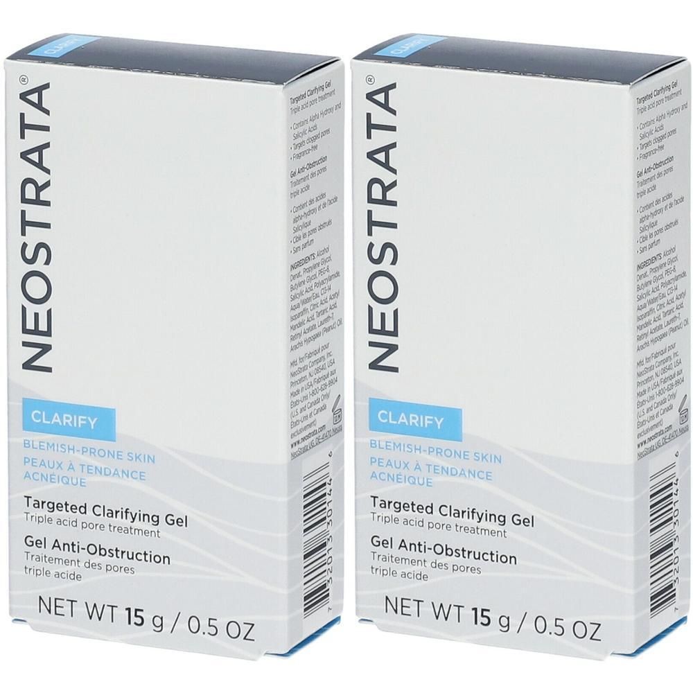 Zwei Schachteln Neostrata Clarify Targeted Clarifying Gel, je 15g.