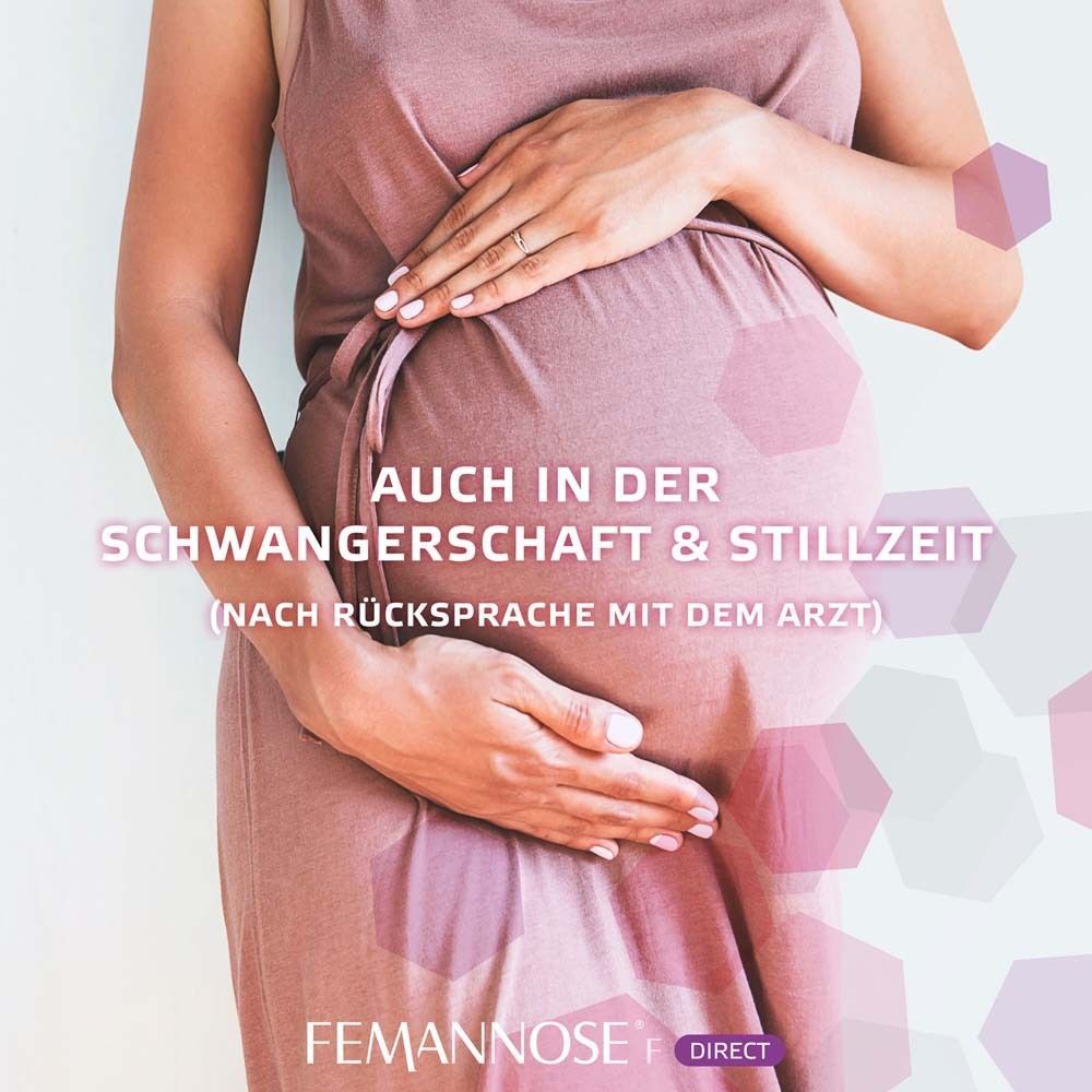 FEMANNOSE® F Direct: Geeignet in Schwangerschaft & Stillzeit (nach Rücksprache mit Arzt).