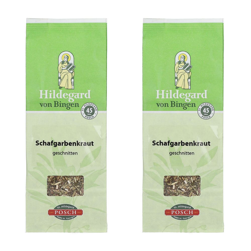 Zwei Packungen geschnittenes Schafgarbenkraut von Hildegard von Bingen.