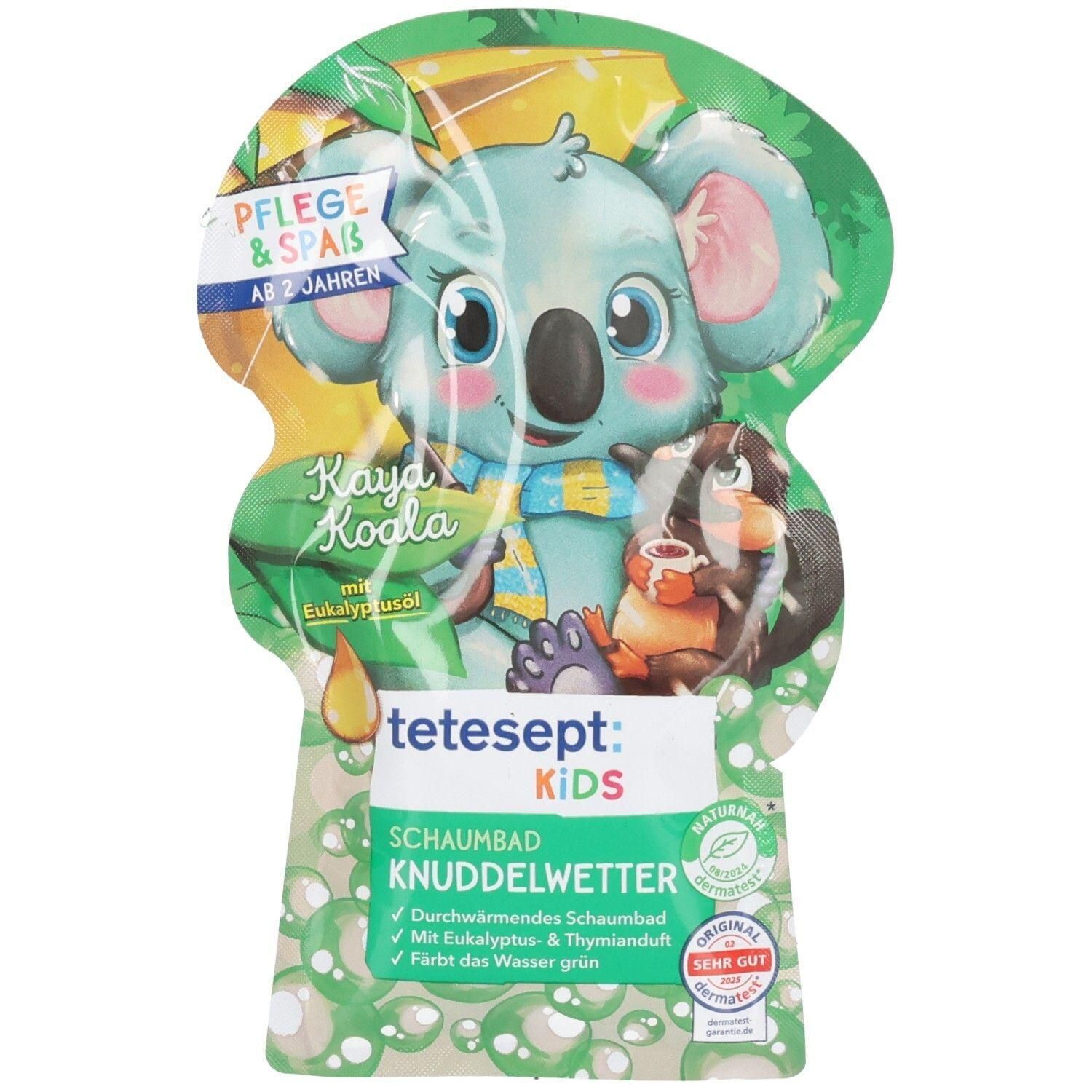 tetesept Kids Schaumbad Knuddelwetter mit Koala-Motiv. Für Pflege & Spaß ab 2 Jahren.