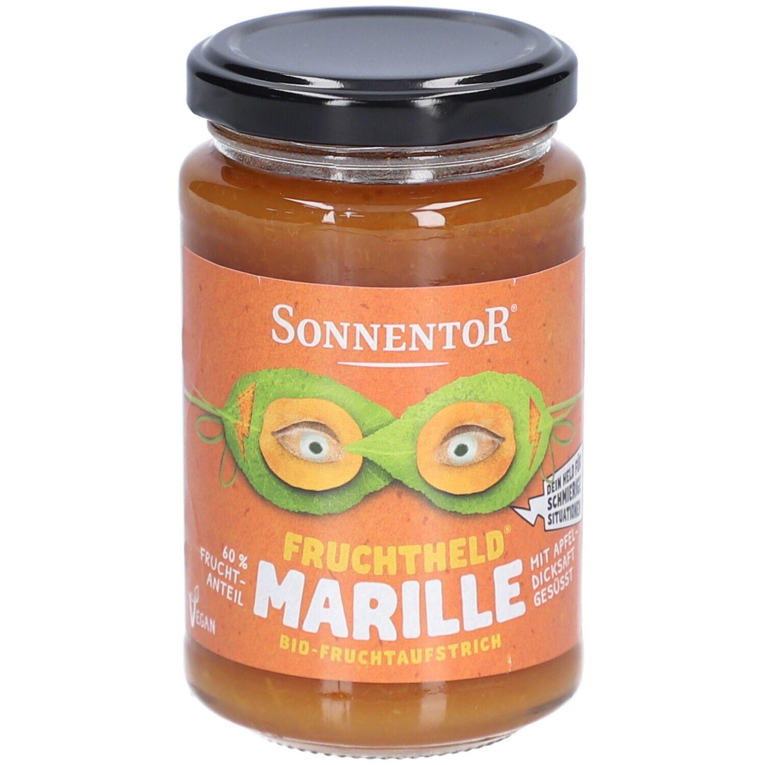Sonnentor Marille Fruchtaufstrich mit 60% Fruchtanteil, Bio-Qualität.