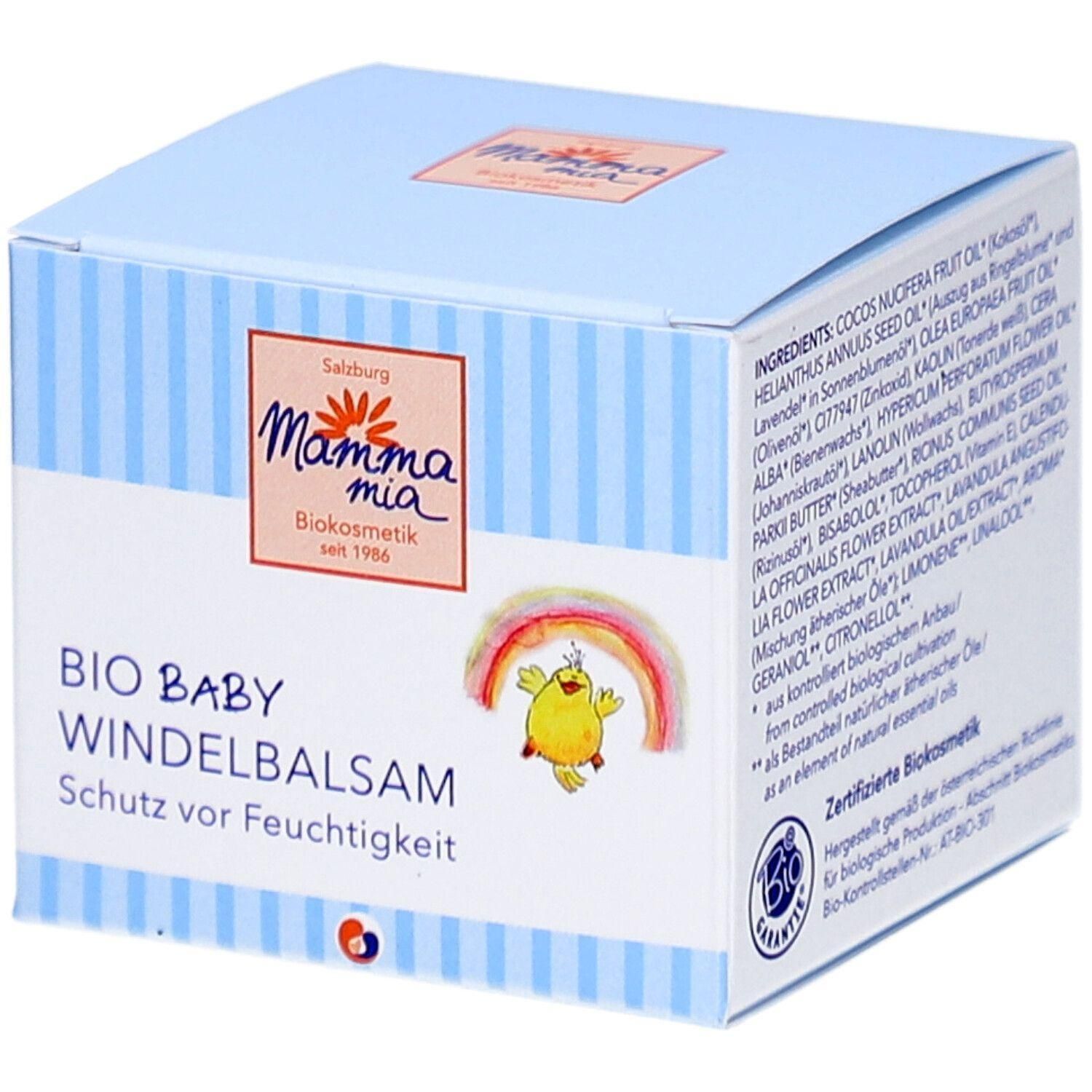BIO BABY WINDELBALSAM Schutz vor Feuchtigkeit. Mamma mia Biokosmetik. Zertifizierte Biokosmetik.