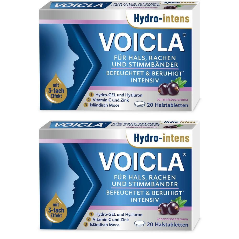 Voicla Hydro-intens – Halstabletten Johannisbeere mit Vitamin C, Zink & Moos