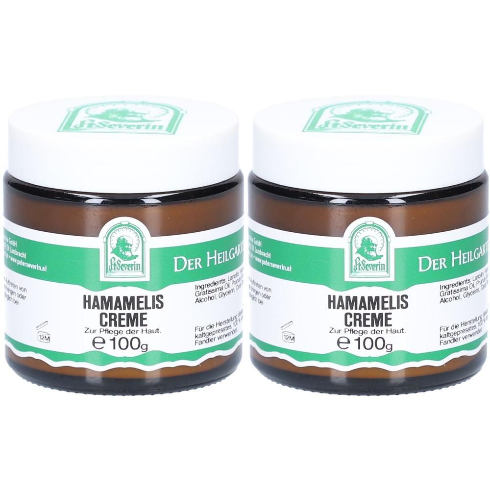 Zwei Tiegel Hamamelis Creme zur Hautpflege, 100g.