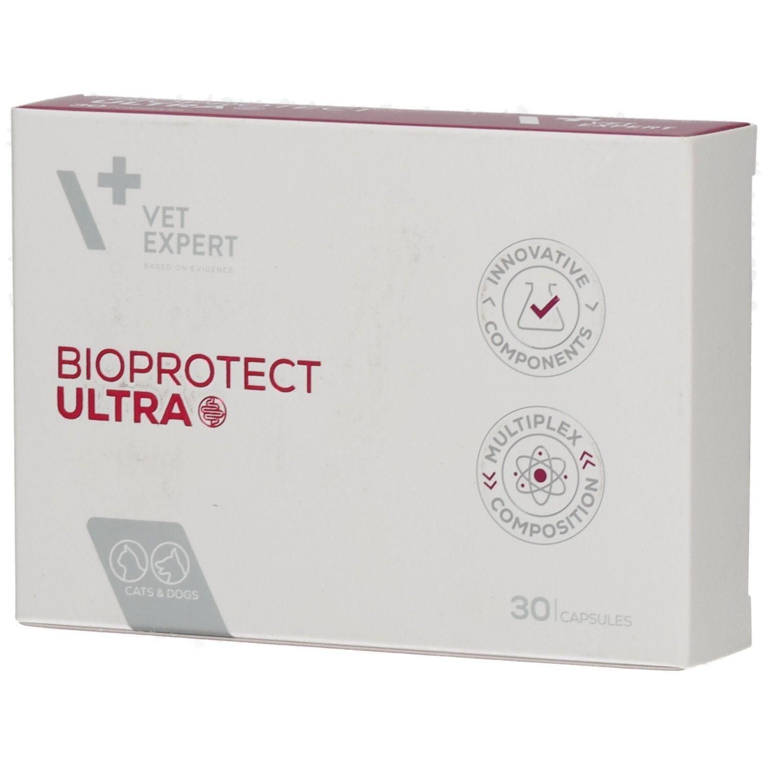 Packung mit 30 Kapseln BIOPROTECT ULTRA für Hunde und Katzen.