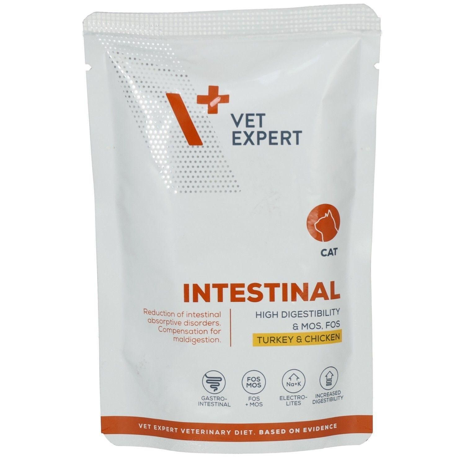 Vet Expert Intestinal Katzenfutter mit Truthahn & Huhn. Hohe Verdaulichkeit.