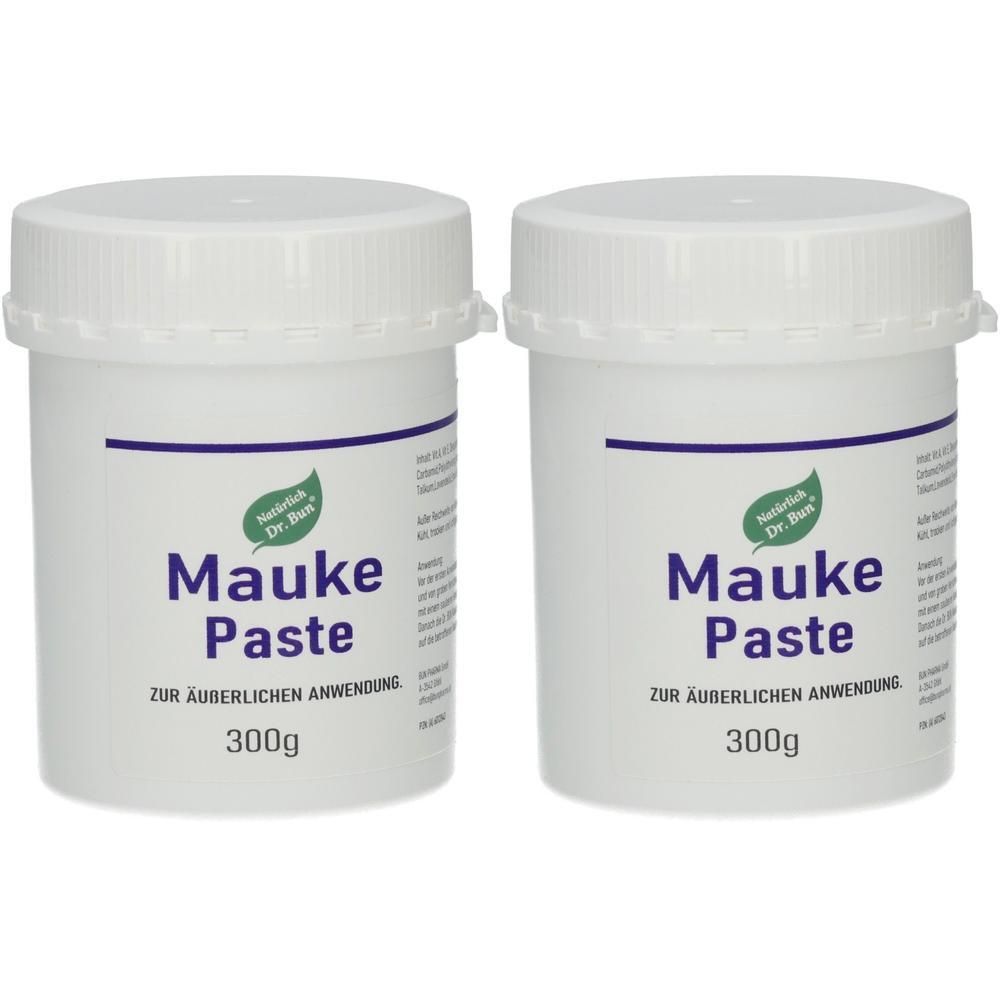 Zwei weiße Tiegel mit Mauke Paste, je 300g.