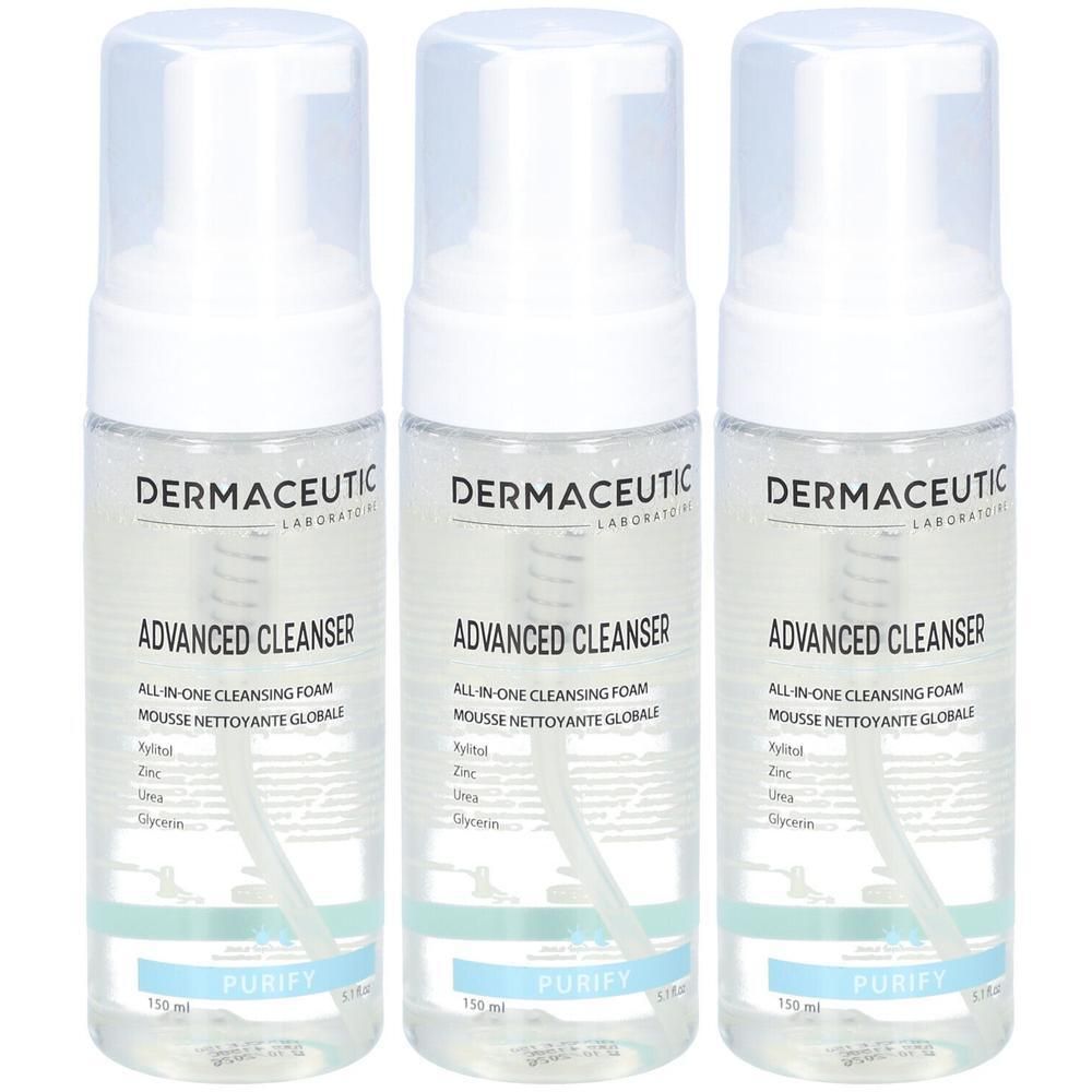 Drei Flaschen Dermaceutic Advanced Cleanser, 150 ml.