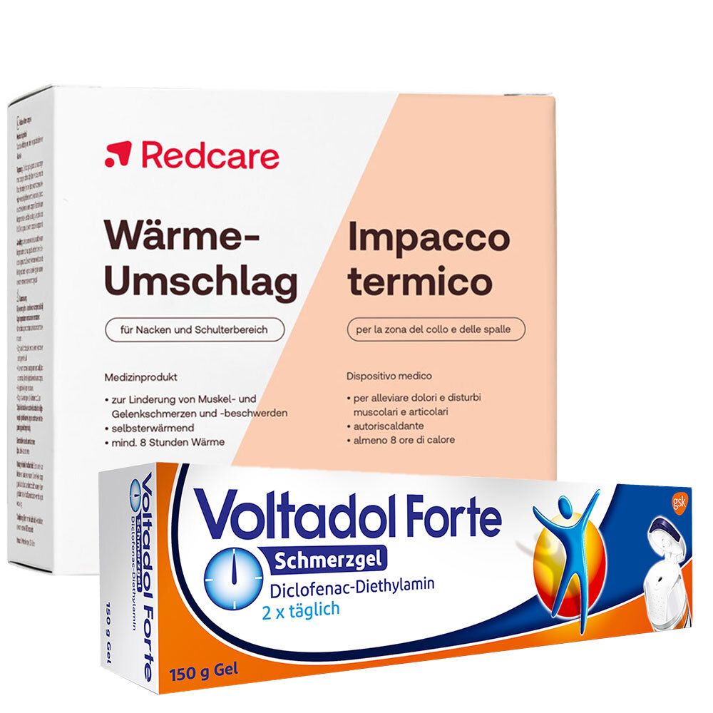 Voltadol® Forte Schmerzgel + Redcare Wärmeumschlag