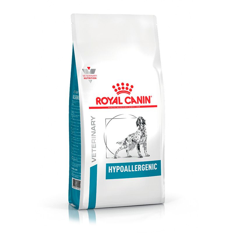 ROYAL CANIN® Veterinary HYPOALLERGENIC Hundefutter, 3 kg Beutel.