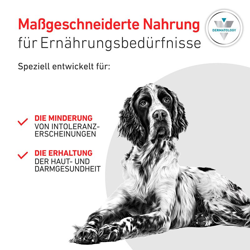 ROYAL CANIN® Veterinary HYPOALLERGENIC Hundefutter: Für Hunde mit Futtermittelunverträglichkeiten und zur Unterstützung der Haut- und Darmgesundheit.