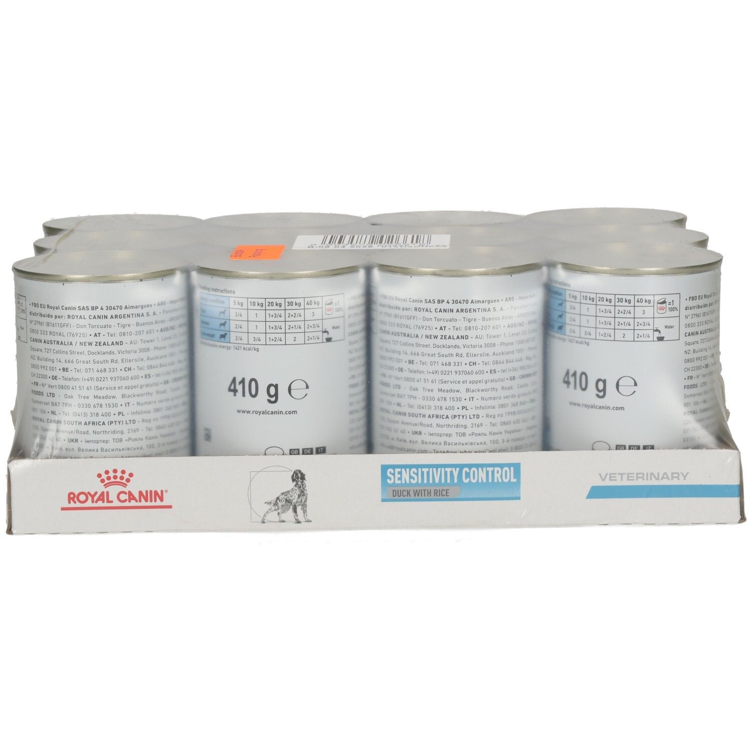 6 Dosen Royal Canin Sensitivity Control Enten & Reis Nassfutter, je 410g.