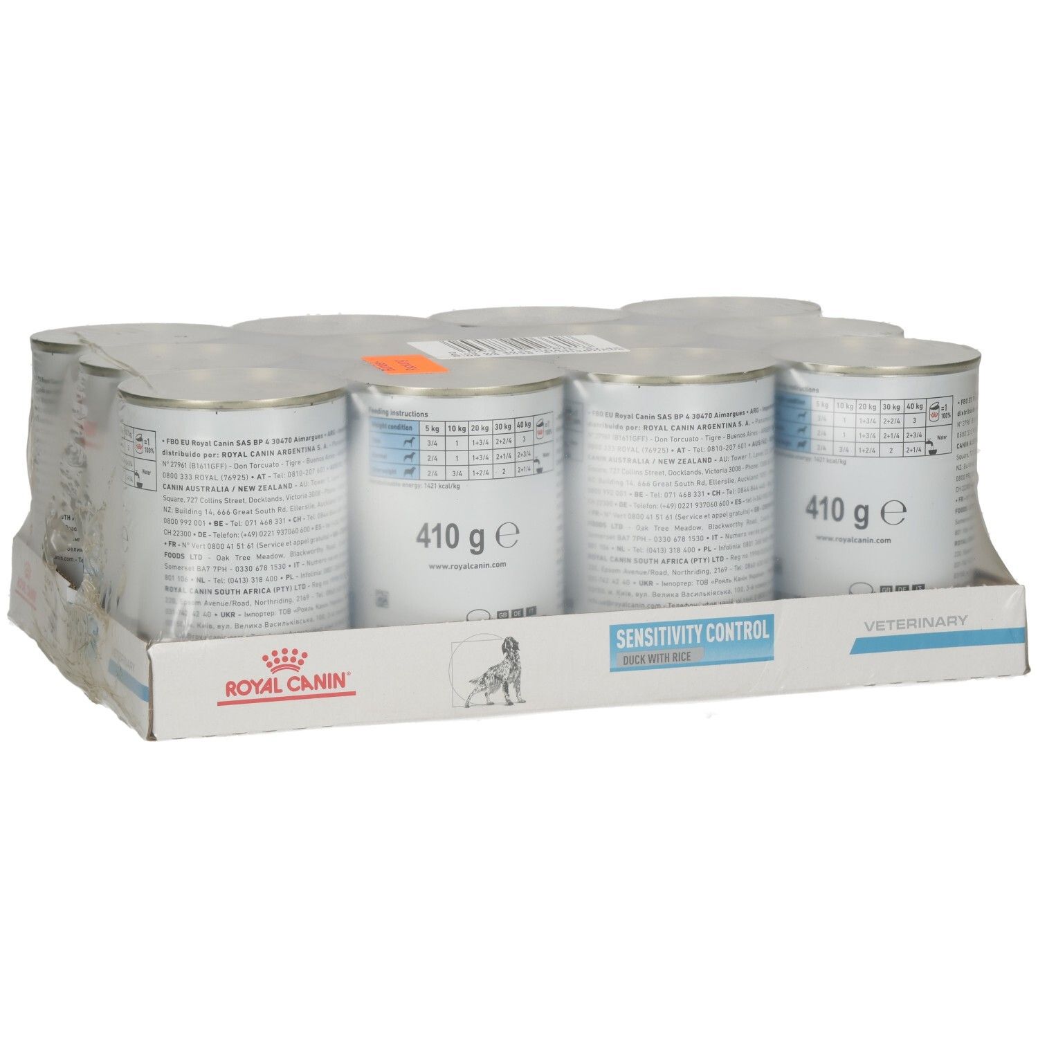 6 Dosen Royal Canin Sensitivity Control Enten & Reis Nassfutter, je 410g.