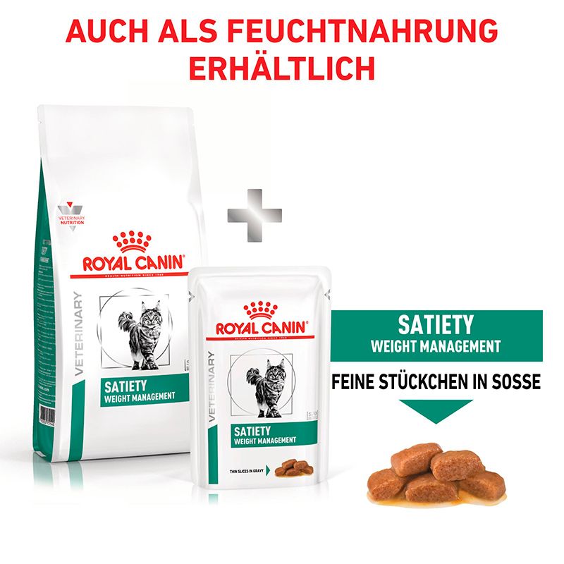 Royal Canin Veterinary Satiety Weight Management: Trocken- und Feuchtnahrung für Katzen.