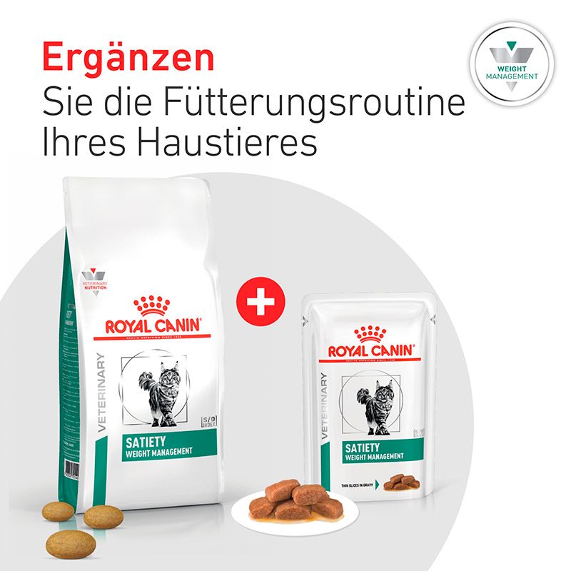Royal Canin Veterinary Satiety Weight Management: Trocken- und Feuchtnahrung für Katzen.