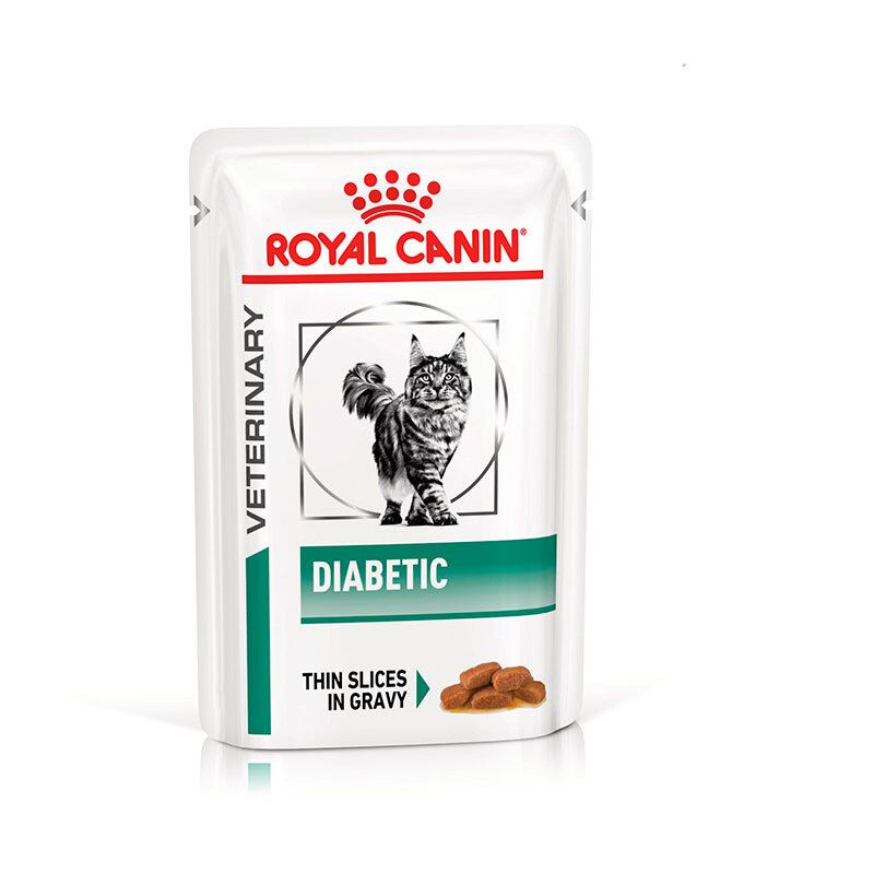 Royal Canin Veterinary Diät Futterbeutel: Dünne Scheiben in Soße für Katzen.