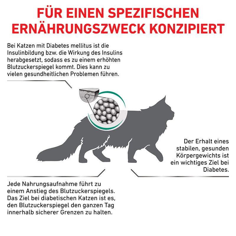 Royal Canin Diätetische Trockennahrung für Katzen: Konzipiert für Katzen mit Diabetes mellitus zur Blutzuckerregulierung.