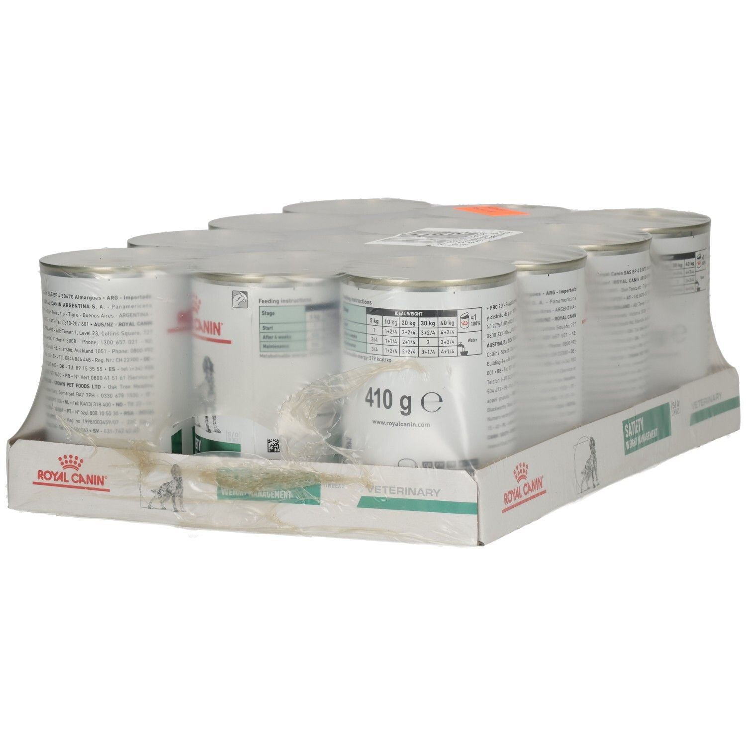 6 Dosen ROYAL CANIN Satiety Weight Management Hundefutter, 410g.