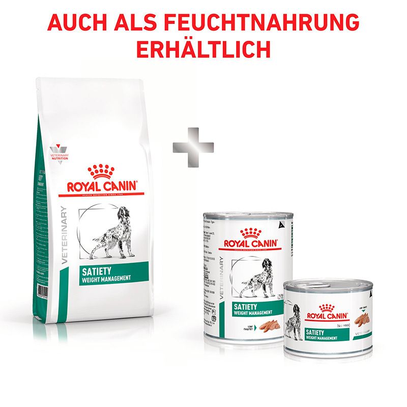 ROYAL CANIN® Satiety Weight Management Trocken- und Feuchtnahrung für Hunde.