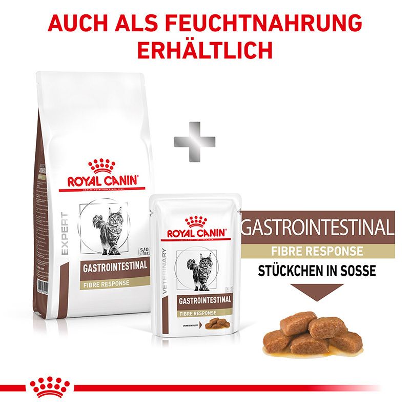 Royal Canin Trocken- und Feuchtnahrung für Katzen, "Gastrointestinal Fibre Response".