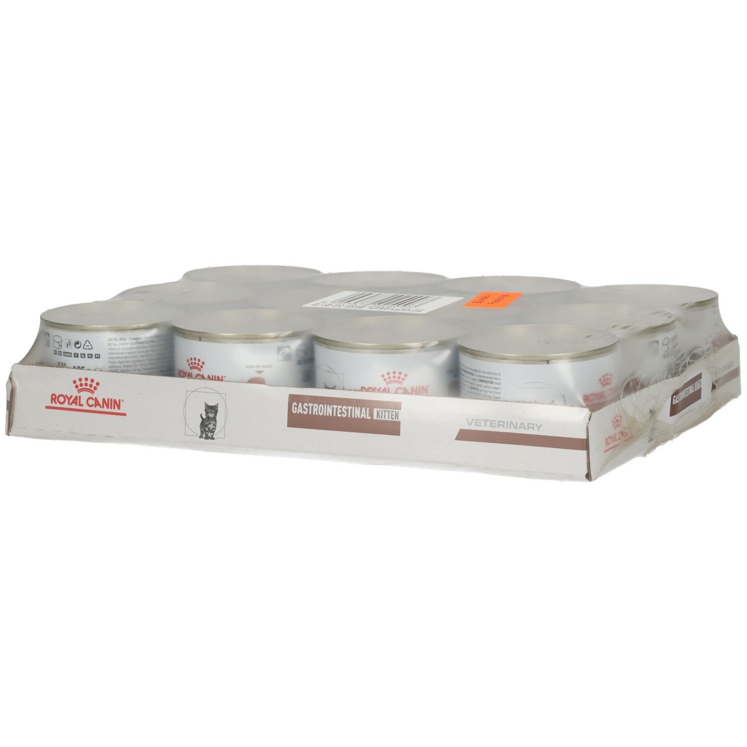 6 Dosen Royal Canin Gastro Intestinal Kitten Nassfutter im Karton.
