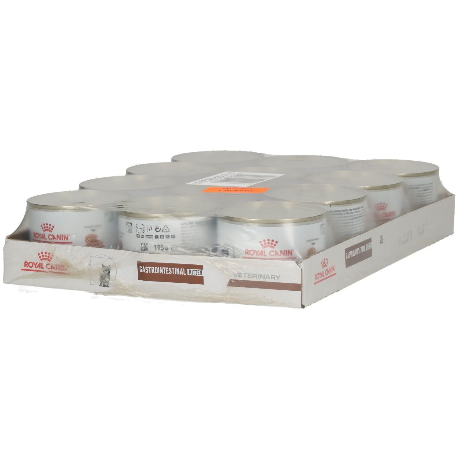 6 Dosen Royal Canin Gastro Intestinal Kitten Nassfutter im Karton.