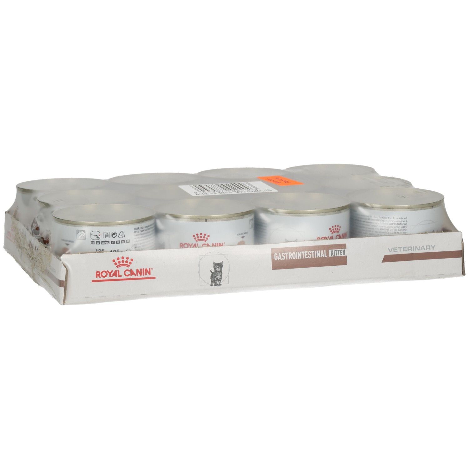 6 Dosen Royal Canin Gastro Intestinal Kitten Nassfutter im Karton.