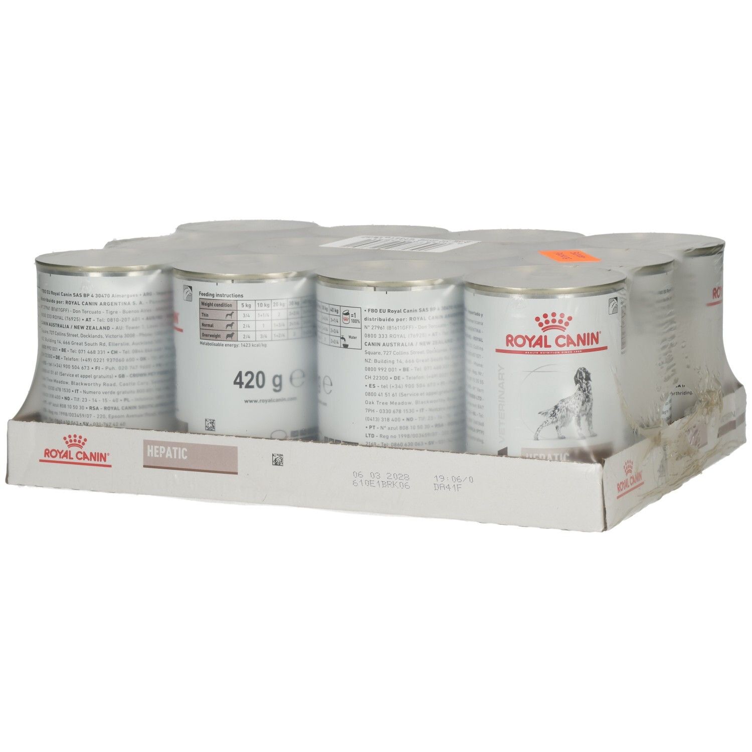 6 Dosen Royal Canin Hundefutter HEPATIC VETERINARY, 420g pro Dose.