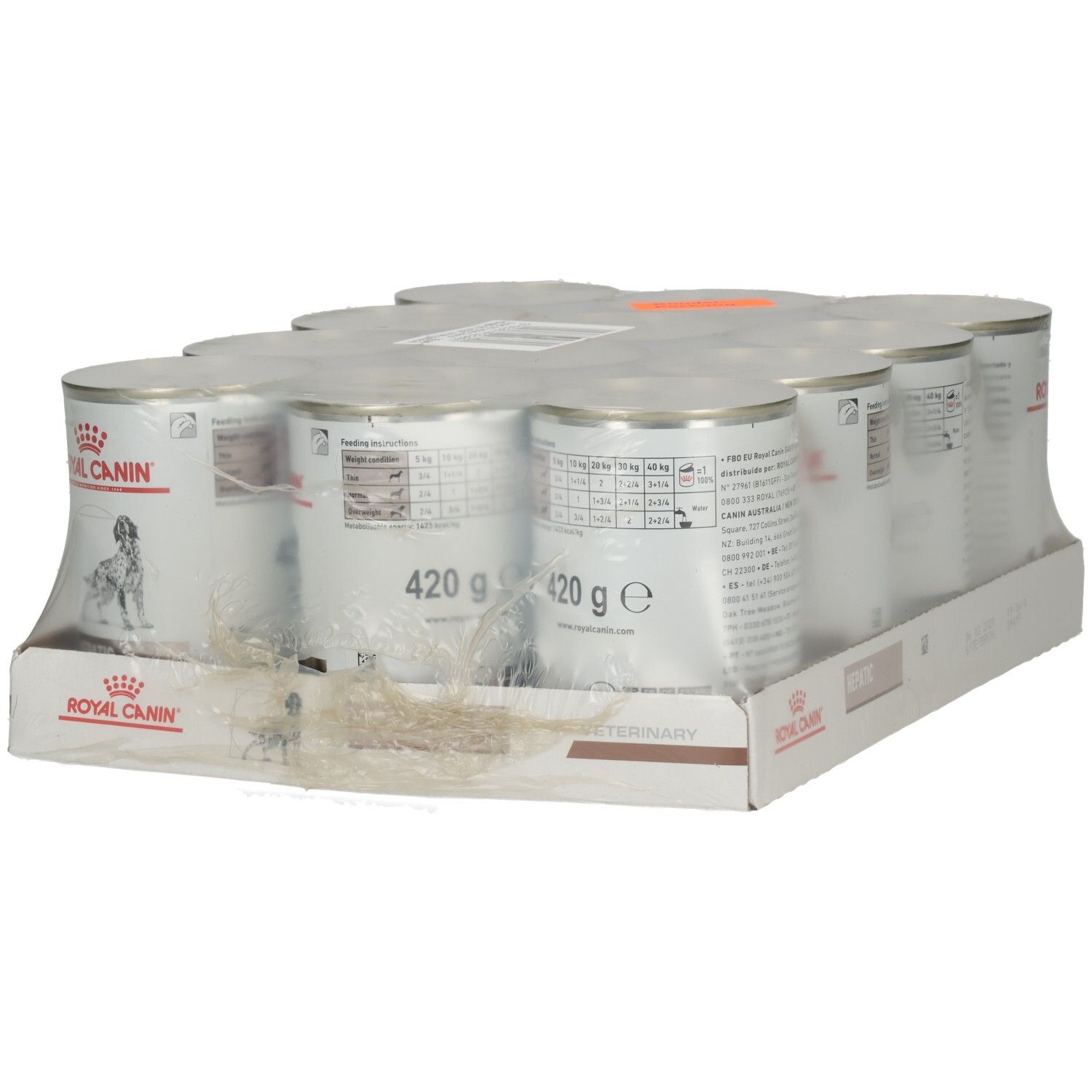 6 Dosen Royal Canin Hundefutter HEPATIC VETERINARY, 420g pro Dose.