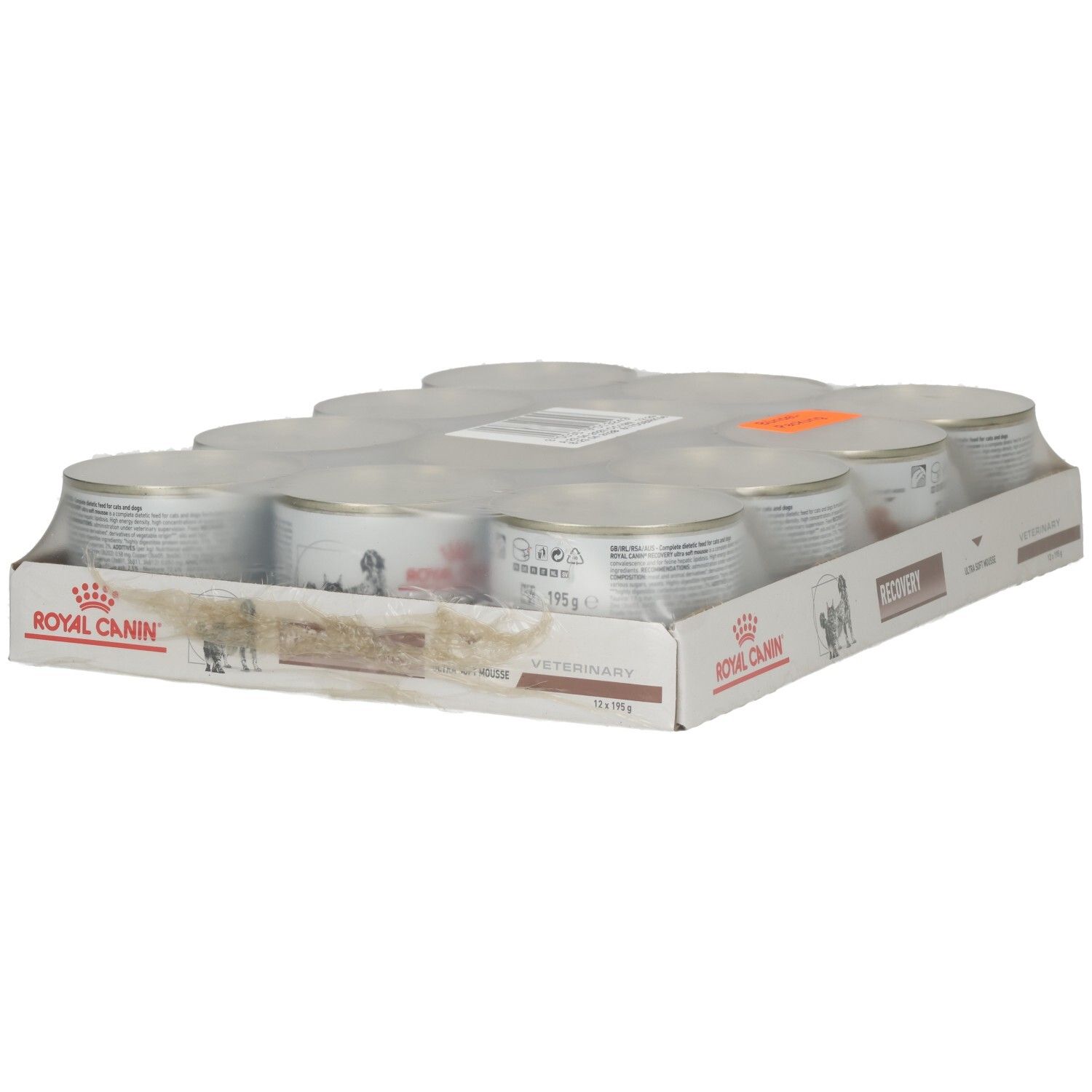 12 Dosen Royal Canin Recovery Ultra Soft Mousse Hundefutter.