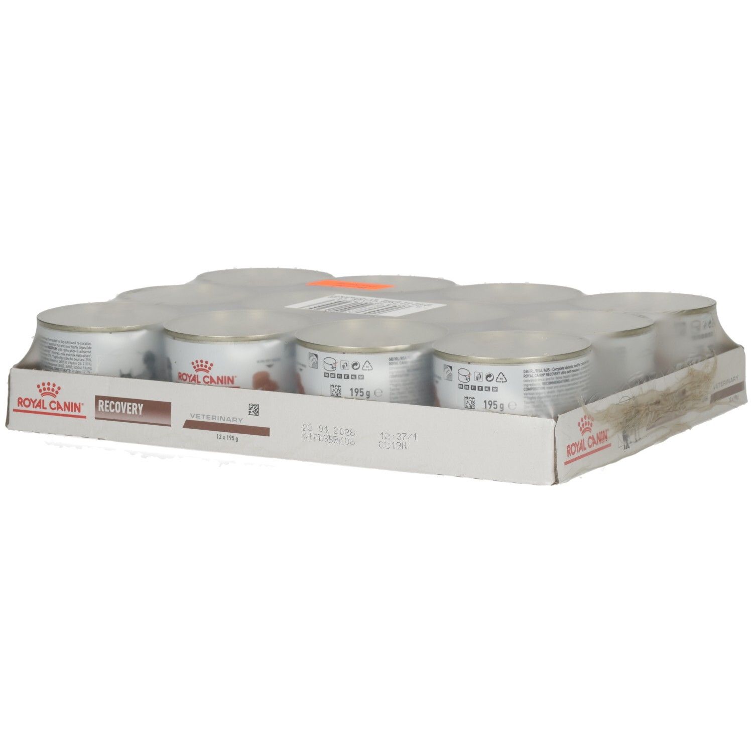 12 Dosen Royal Canin Recovery Ultra Soft Mousse Hundefutter.