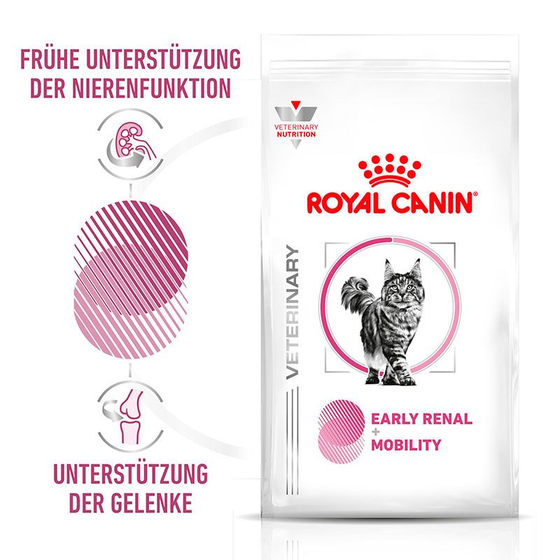 Royal Canin Early Renal: Unterstützung der Nieren- und Gelenkfunktion bei Katzen.