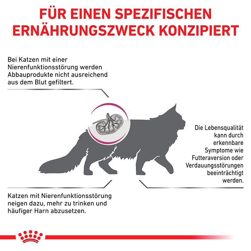 ROYAL CANIN® Veterinary RENAL für Katzen mit Nierenfunktionsstörung.