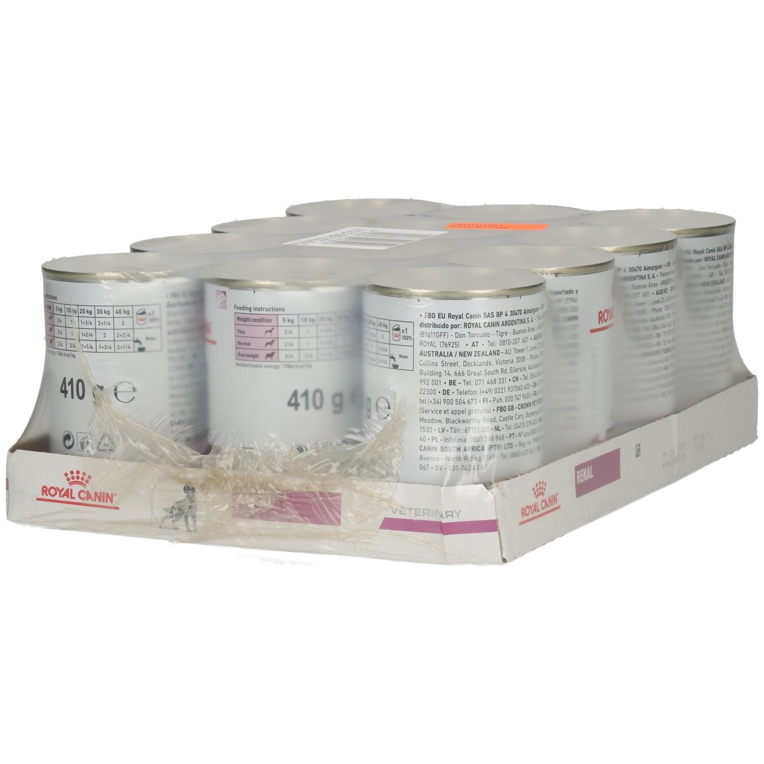 6 Dosen Royal Canin RENAL Mousse Hundefutter, je 410g.