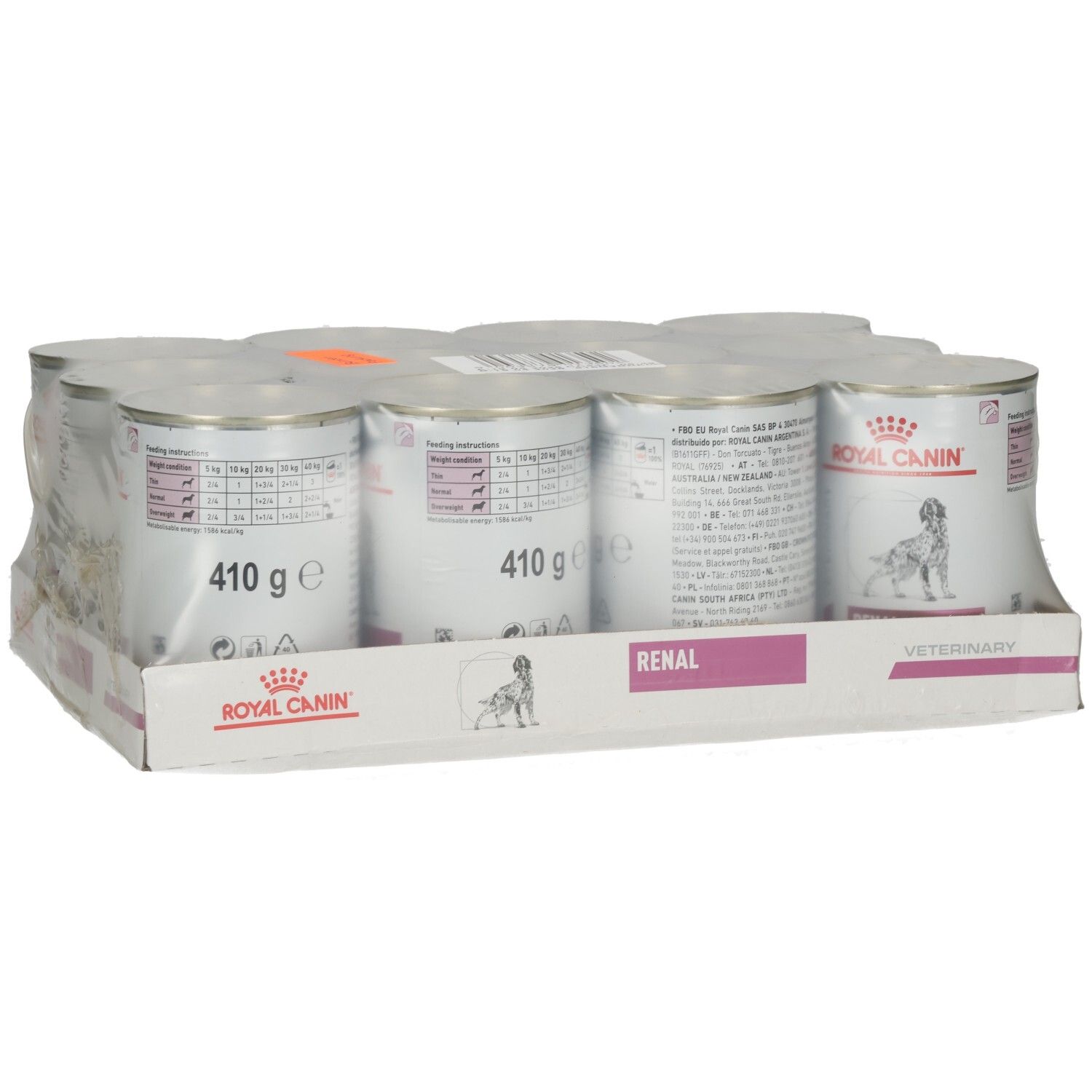 6 Dosen Royal Canin RENAL Mousse Hundefutter, je 410g.
