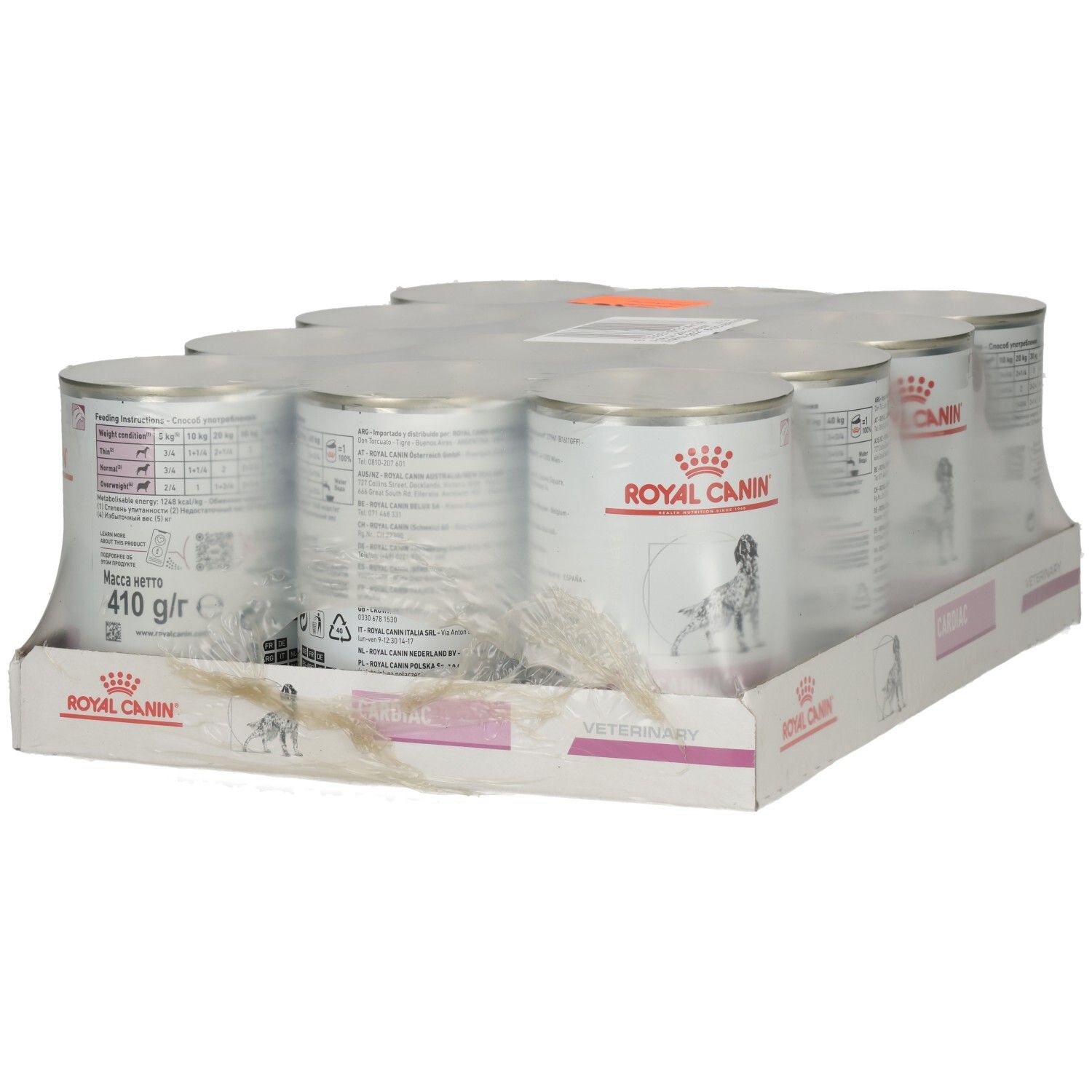 6 Dosen Royal Canin CARDIAC Mousse Hundefutter, 410g pro Dose.