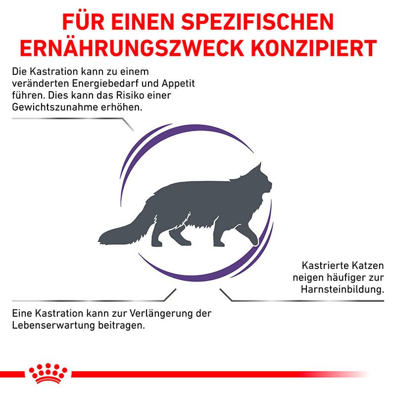 ROYAL CANIN® Expert NEUTERED SATIETY BALANCE wurde für kastrierte Katzen mit verändertem Energiebedarf konzipiert.