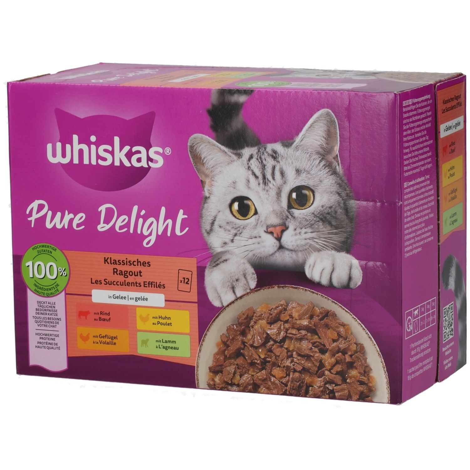 Whiskas Pure Delight: Verschiedene Whiskas Produkte im Überblick, darunter Tasty Mix, Duo, Aromatic, Kitten.
