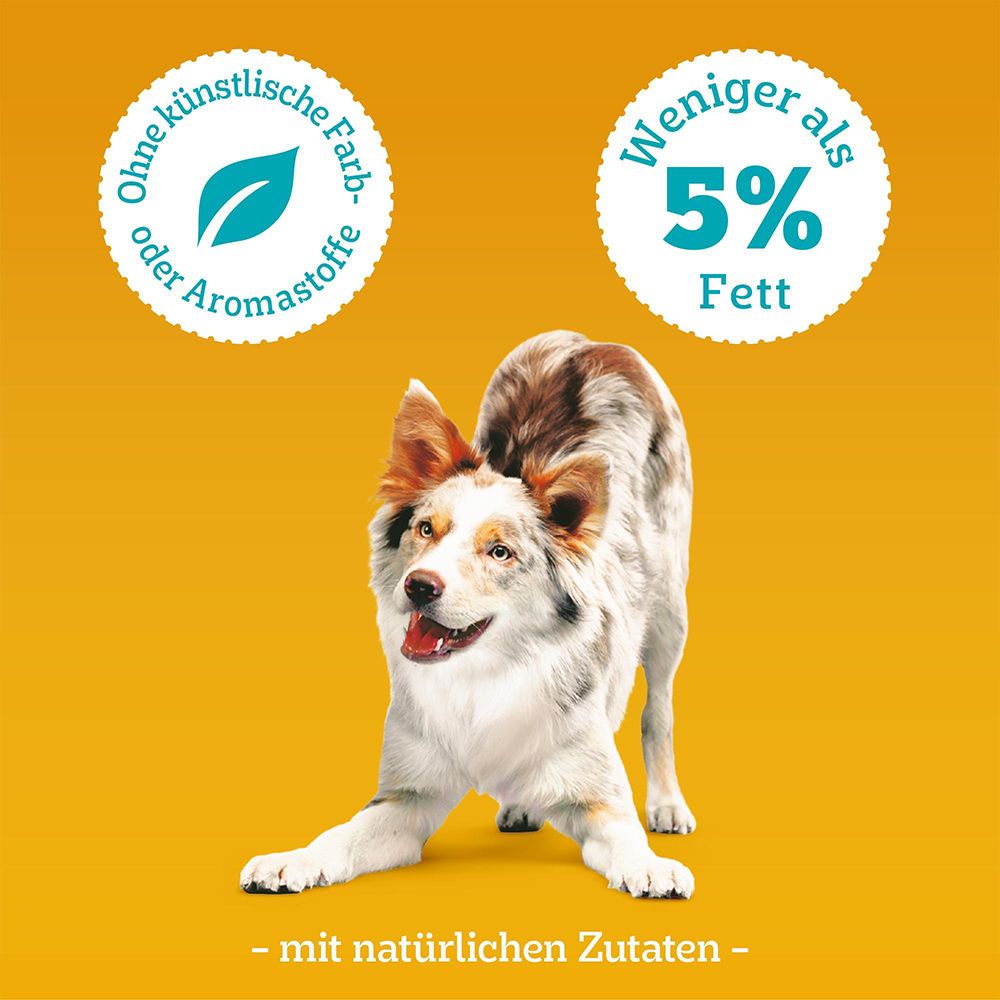 Pedigree Leckerbissen Tasty Minis: Ohne künstliche Farb-/Aromastoffe, weniger als 5% Fett.
