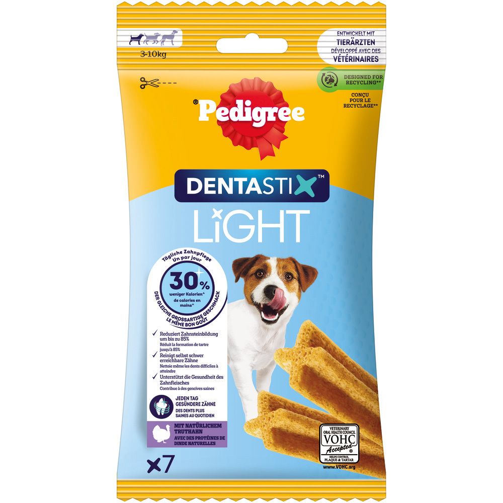 Pedigree Denta Stix Light Hundeleckerli für kleine Hunde, 7 Stück.
