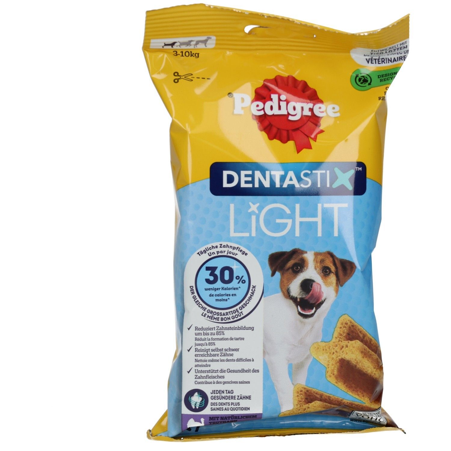 Pedigree Denta Stix Light Hundeleckerli für kleine Hunde, 7 Stück.