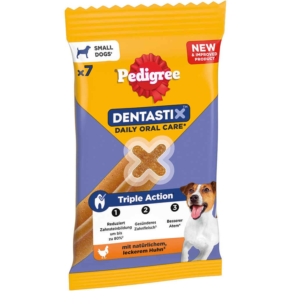 Pedigree Denta Stix Zahnpflege Hundeleckerli für kleine Hunde, 7 Stück.